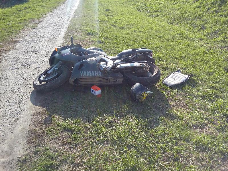 В Марий Эл мотоциклист нарушил правила и оказался в кювете