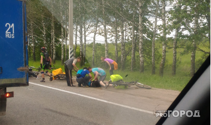 Грузовик сбил колонну велосипедистов, ехавших из Йошкар-Олы