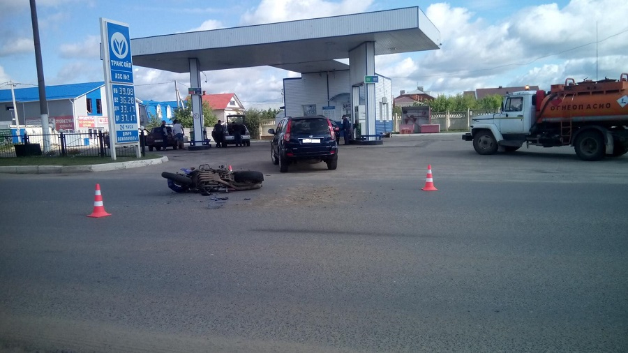 В Йошкар-Оле мотоциклист «нарвался» на авто