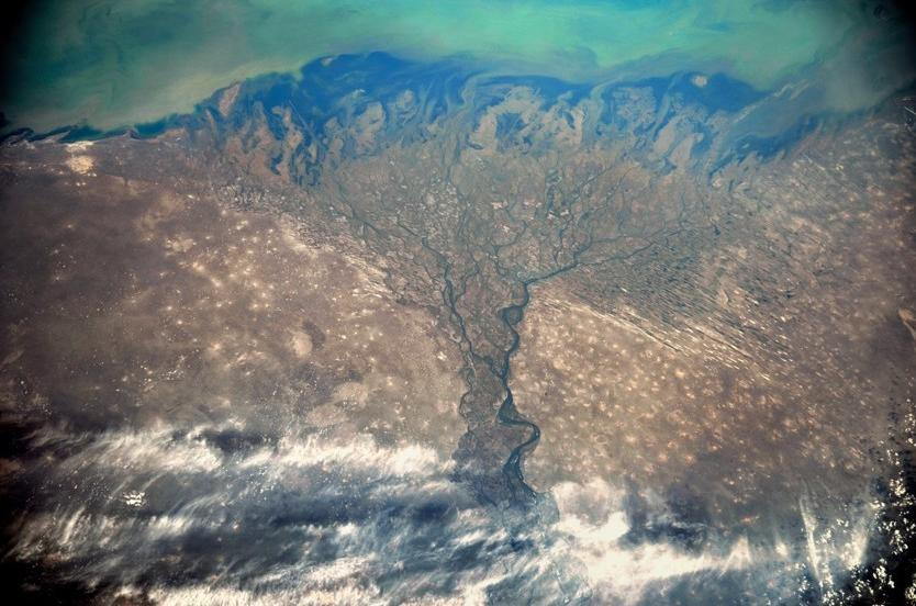 Российский астронавт сделал снимок Волги из космоса