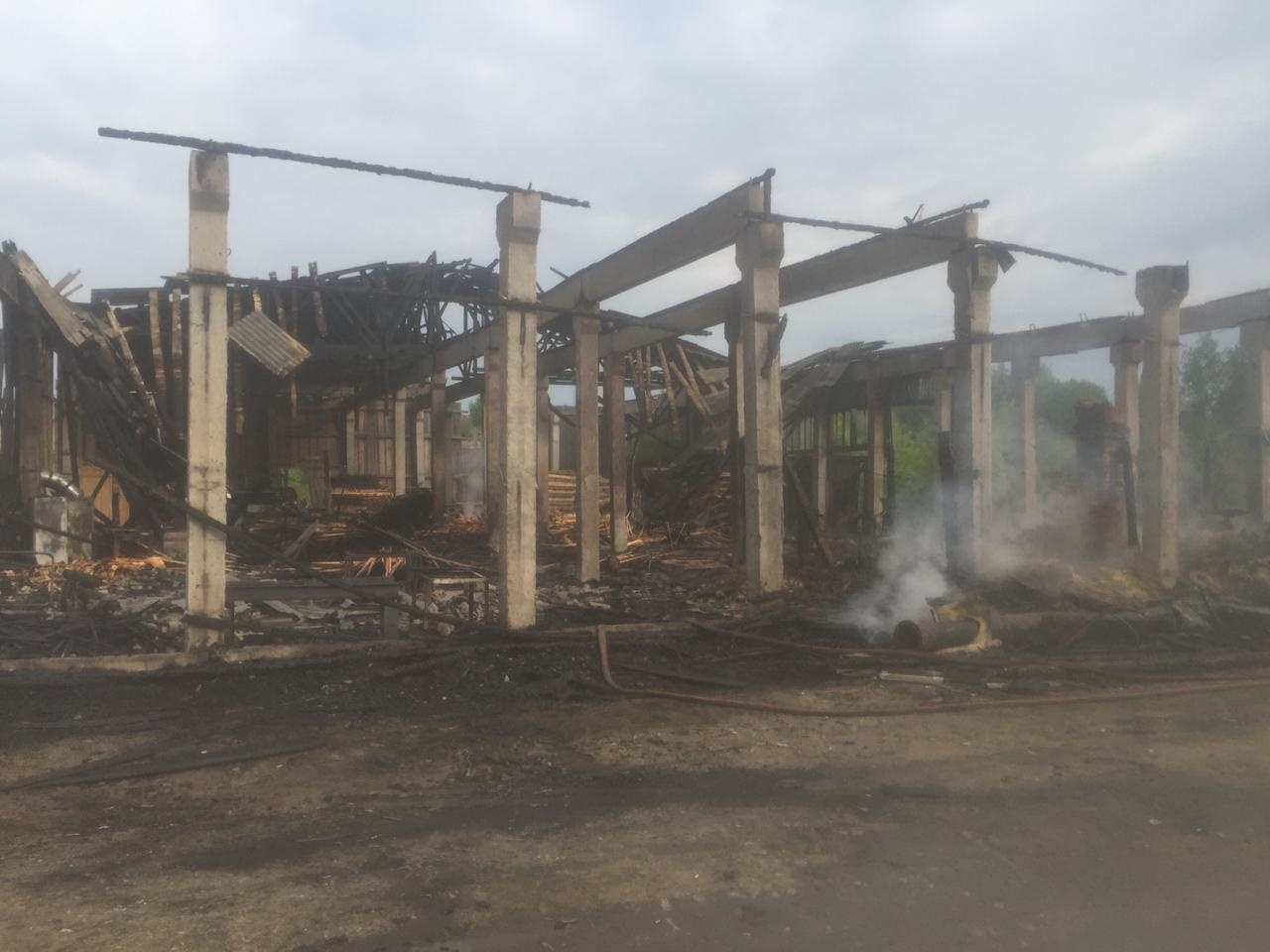 Появились подробности ночного пожара на пилораме, где сгорел житель Марий Эл